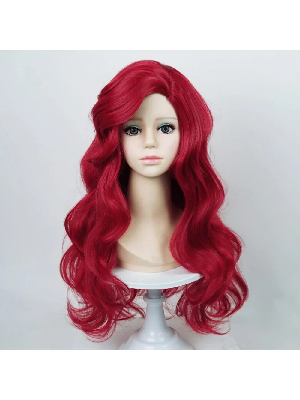 Women's Dark Red Heat Resistant Synthetic Fiber Long Straight Ombre Wigs